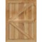 Ekena Millwork Framed Board-n-Batten Shutters w/Z-Bar, Rough Sawn Western Red Cedar, 26 7/8W x 18H, PR RBF06Z26X018RWR - alternate 5